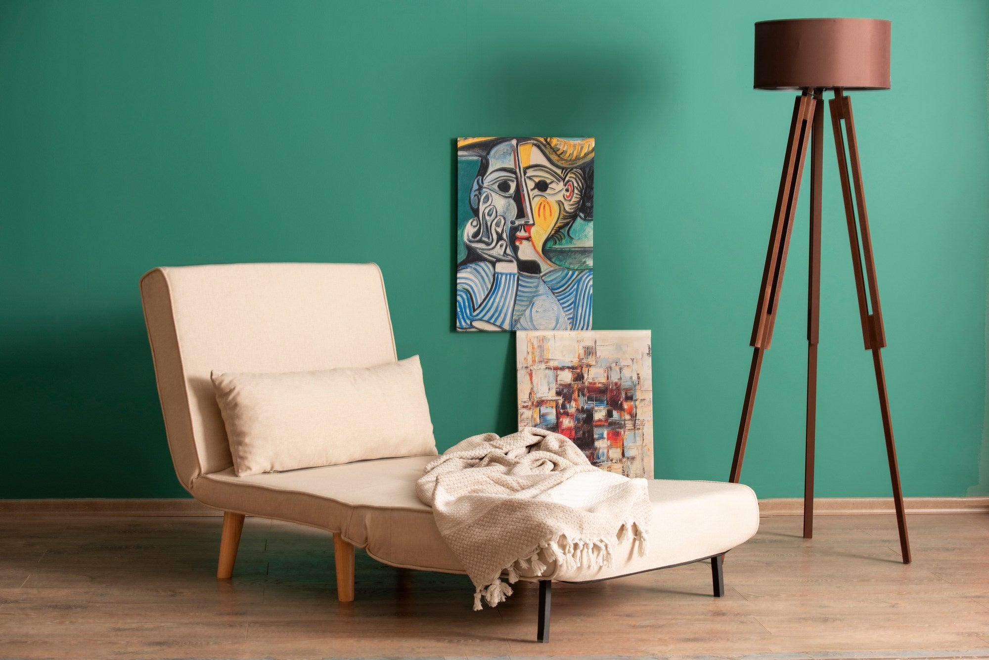 Sofá-cama versátil de 1 lugar, creme | Estrutura 100% metal, 100% poliéster | Encosto ajustável de 14 níveis, espuma DNS alta, tamanho da cama: 180 x 80 cm | Perfeito para espaços pequenos