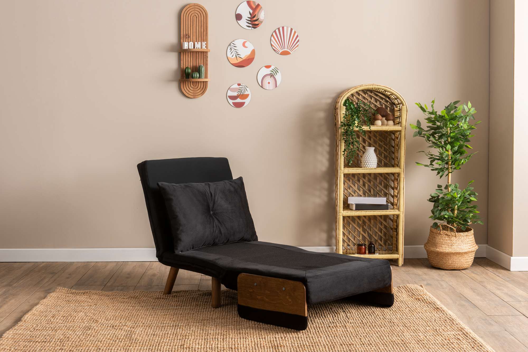 Sofá-cama de 1 lugar-Cosmo-Preto