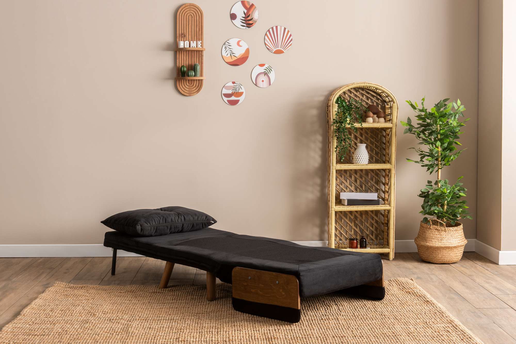Sofá-cama de 1 lugar-Cosmo-Preto