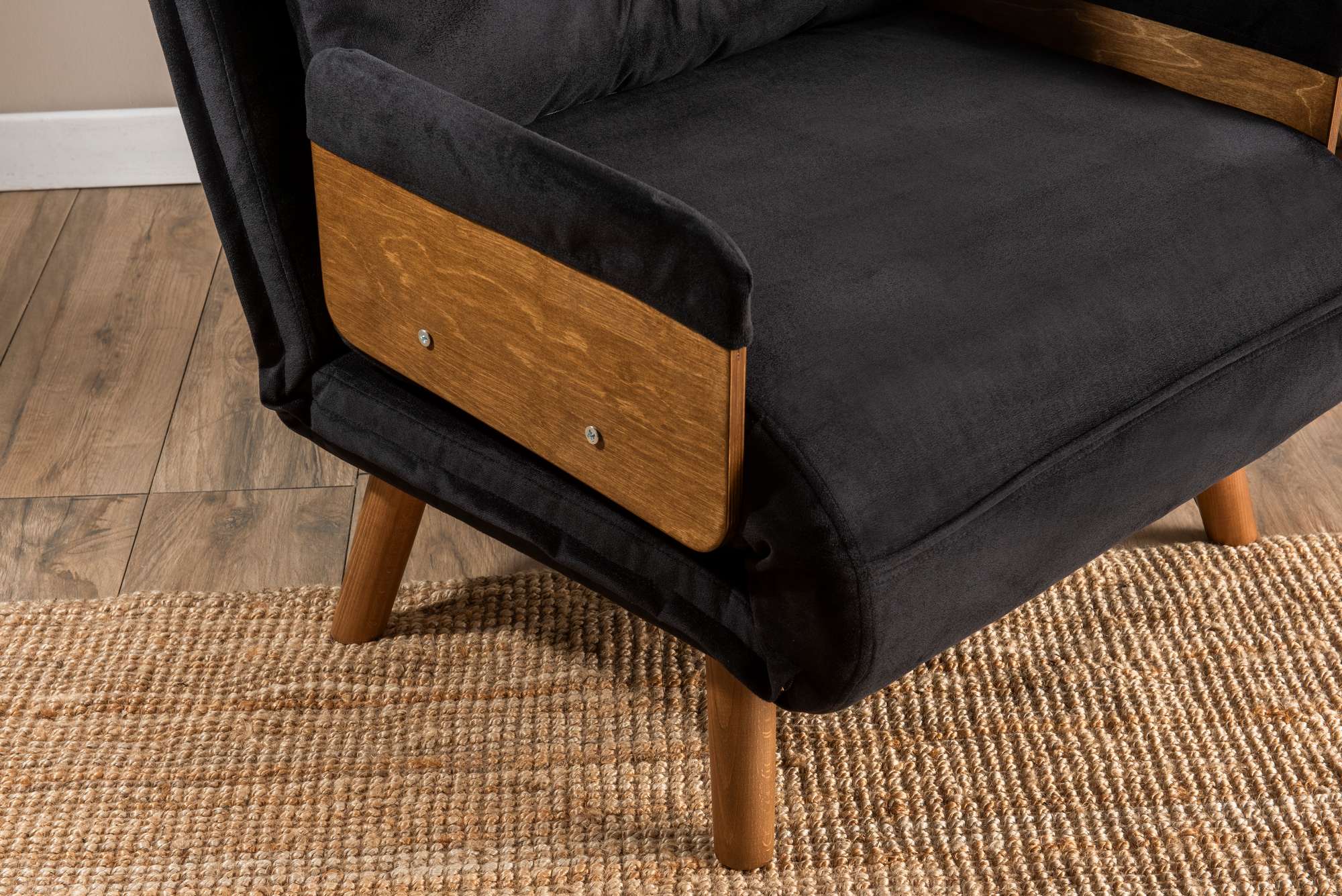 Sofá-cama de 1 lugar-Cosmo-Preto