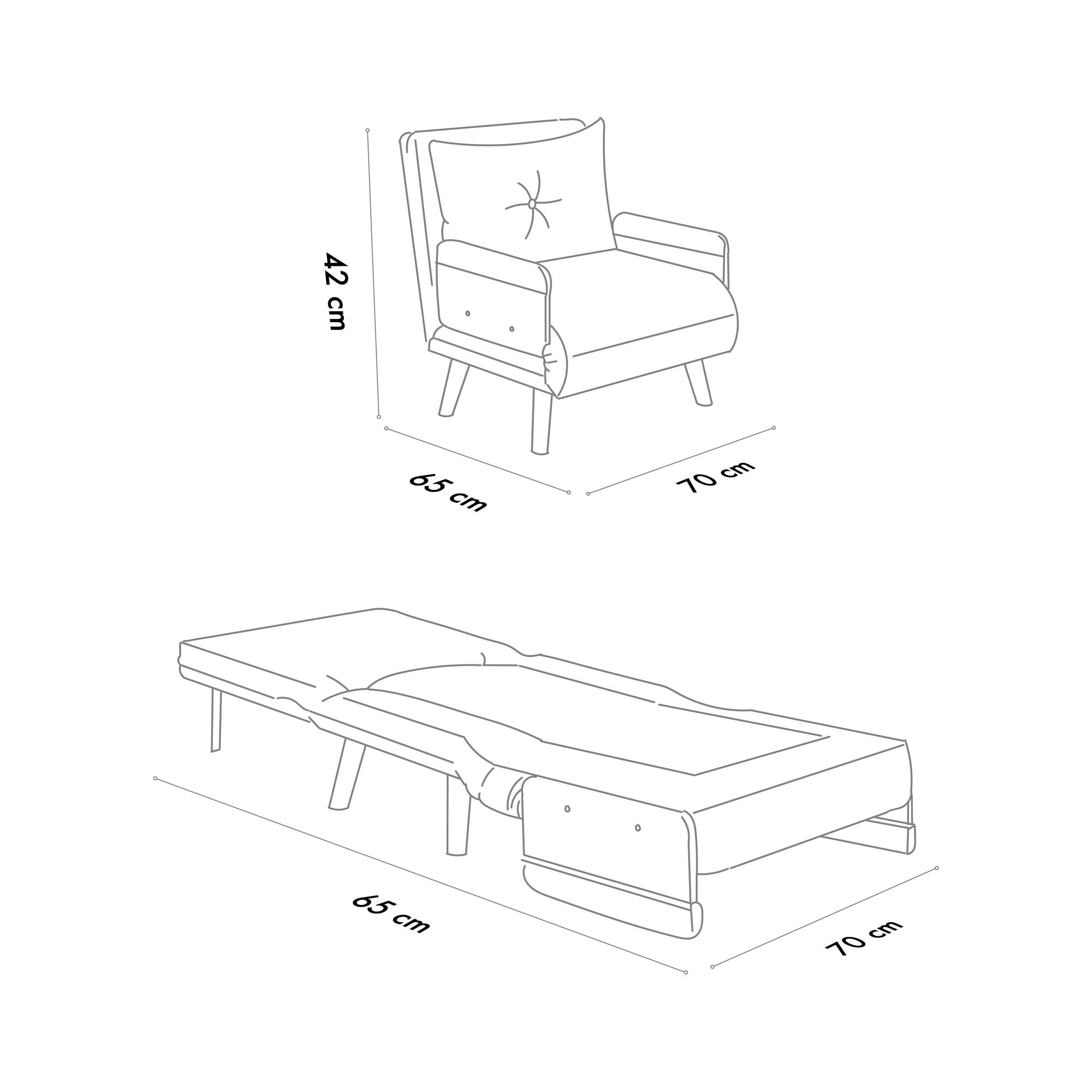 Sofá-cama de 1 lugar-Cosmo-Branco
