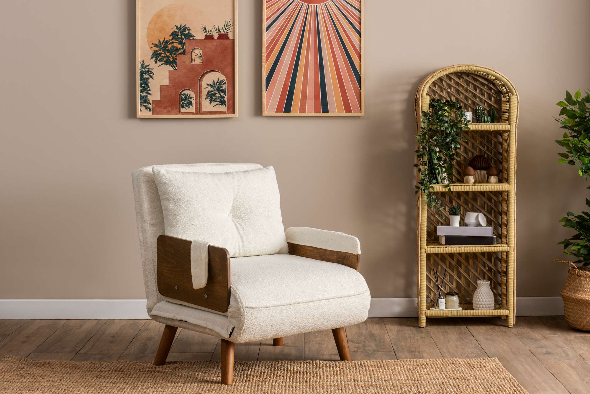 Sofá-cama de 1 lugar-Cosmo-Branco