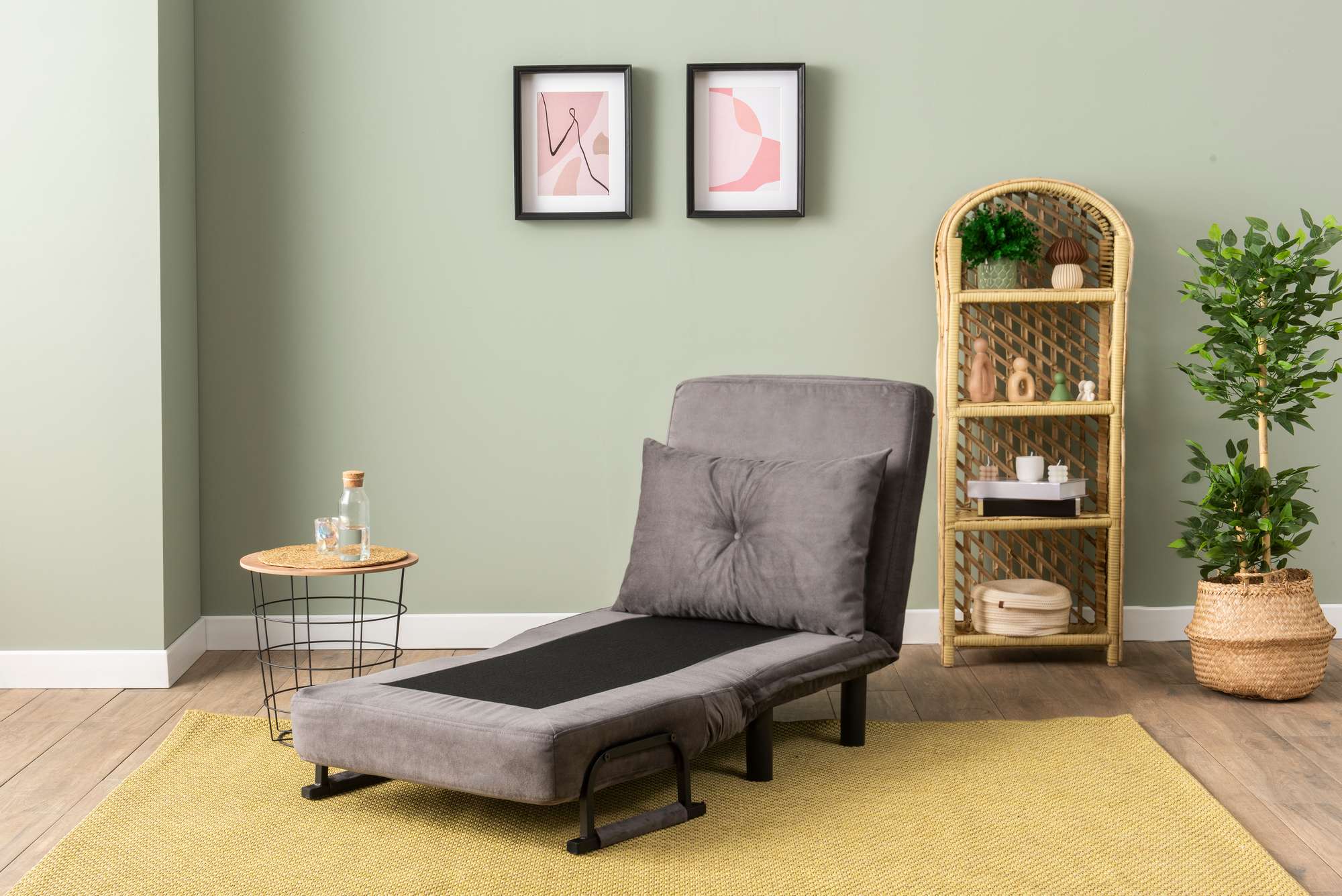 Sofá-cama de 1 lugar-Sento-Cinza