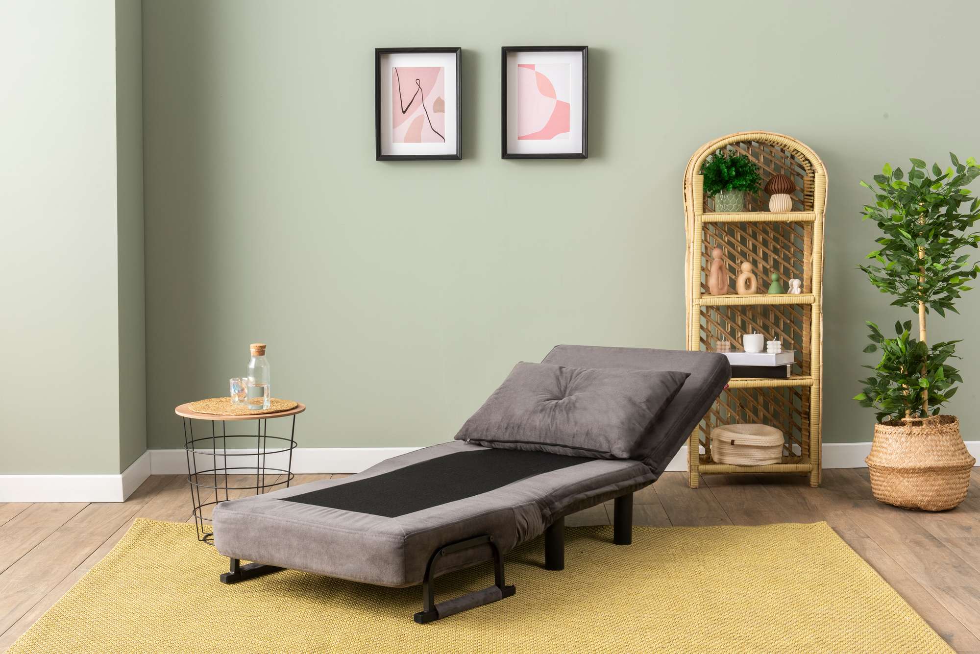 Sofá-cama de 1 lugar-Sento-Cinza