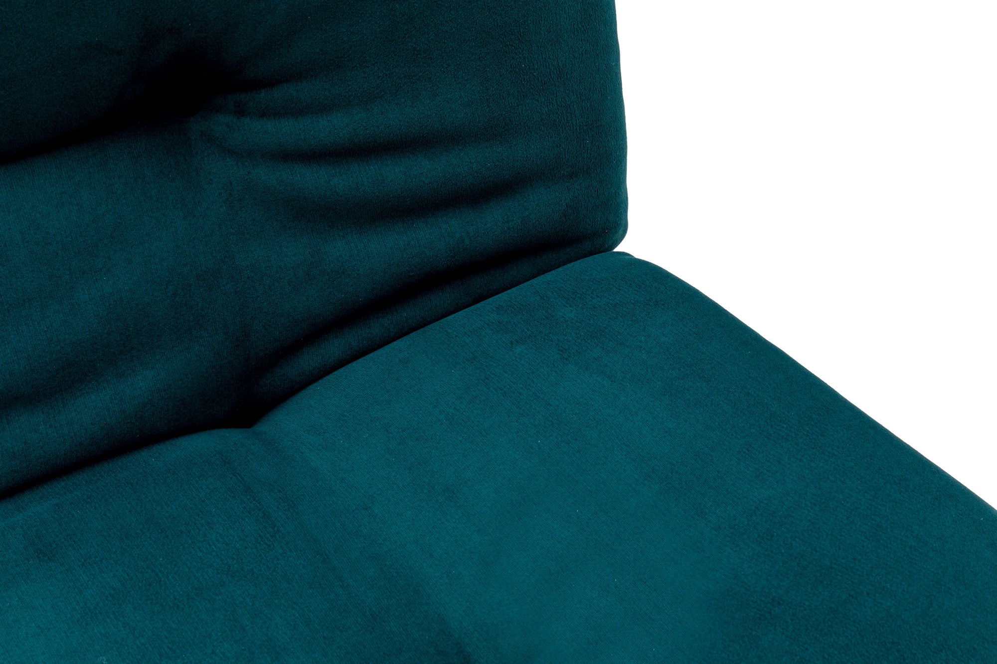 Sofá-cama de 3 lugares, verde-petróleo, estrutura 100% metálica, tecido fácil de limpar | Encosto multiposições, capacidade para 200 kg, perfeito para espaços modernos