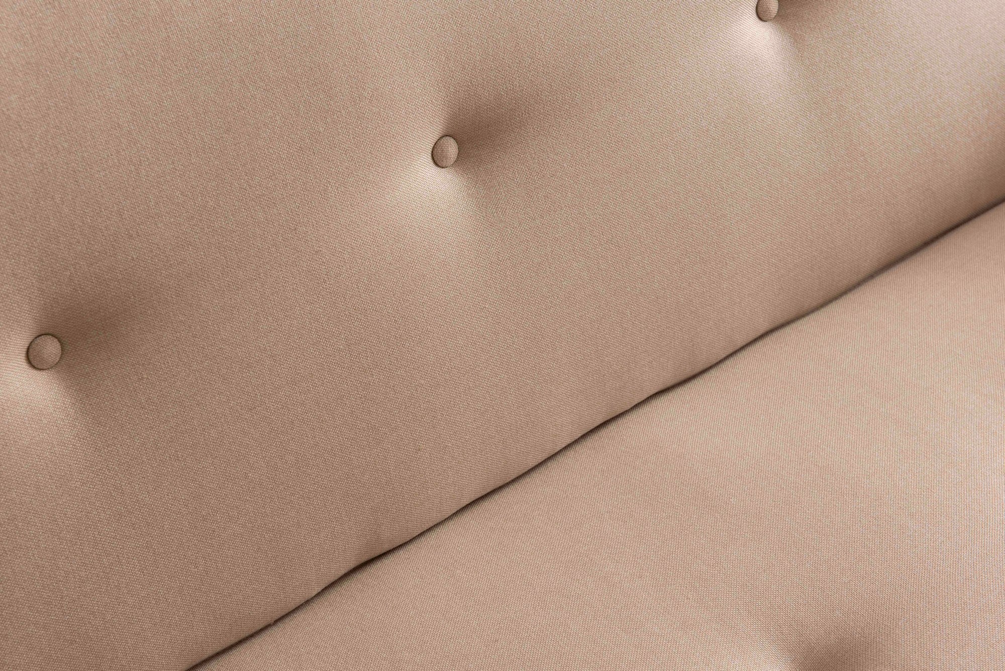 Sofá-cama elegante de 3 lugares, creme, 200 cm | Estrutura 100% metálica, tecido de poliéster lavável, espuma de dureza média | Perfeito para sala de estar e quarto de hóspedes