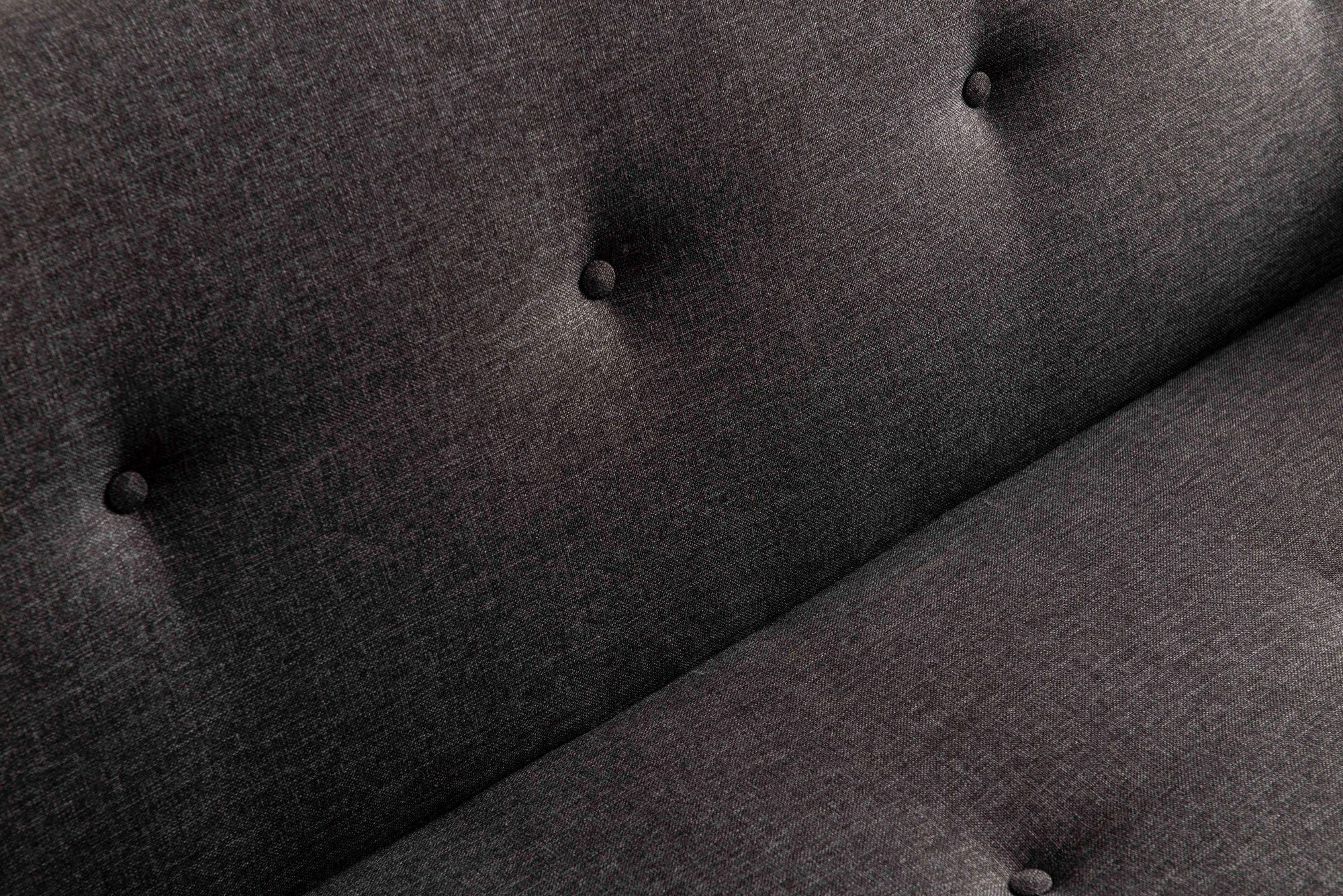 Sofá-cama elegante de 3 lugares, cinza escuro, 200 cm | Estrutura 100% metálica, tecido de poliéster lavável | Converte-se em cama (180 x 102 cm) | Conforto médio rígido