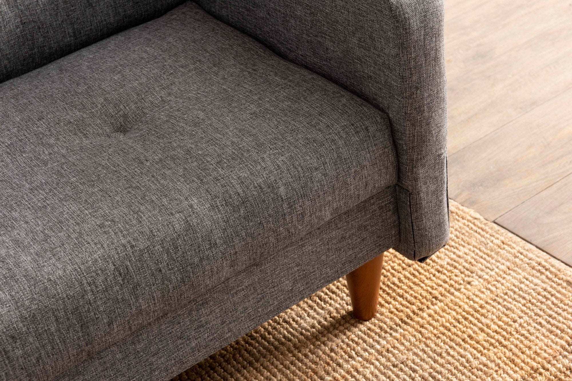 Sofá-cama cinza claro de 3 lugares, estrutura 100% metálica, 200 cm de largura, tamanho da cama 180 x 102 cm | Espuma média-dura, tecido lavável, design elegante e funcional