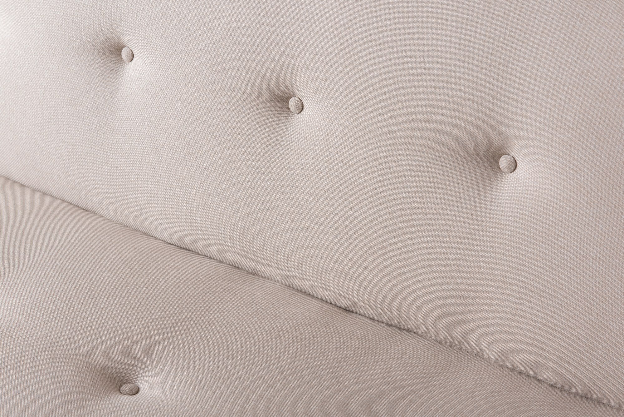 Sofá-cama elegante de 3 lugares, cor creme, 180 x 102 cm | Estrutura 100% metálica, tecido de poliéster lavável, espuma de dureza média | Perfeito para espaços modernos