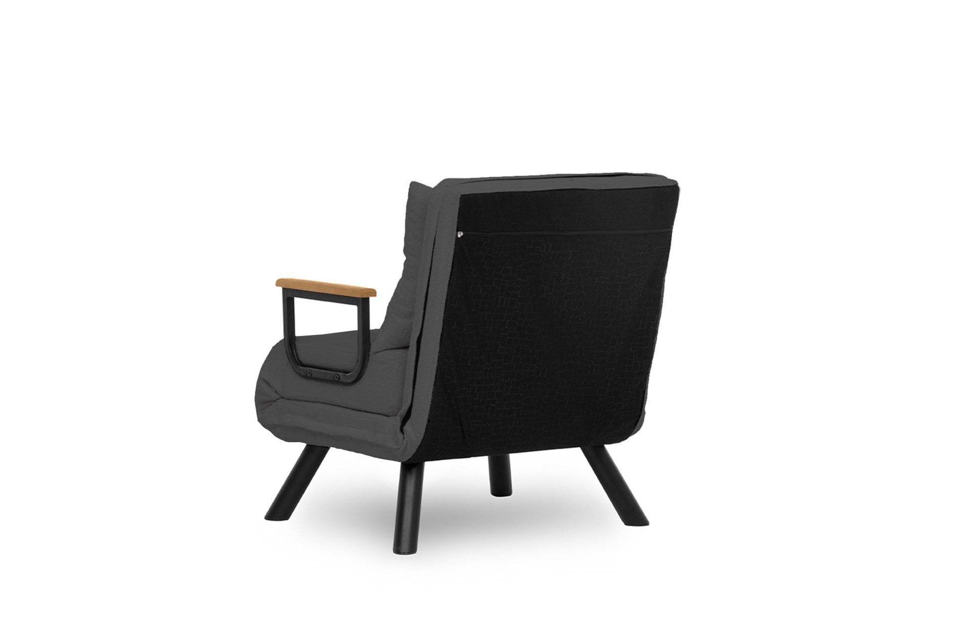 Sofá-cama cinza claro de 1 lugar, estrutura 100% metálica, tecido de linho | Encosto ajustável em 14 níveis, fácil conversão, peso máximo de 100 kg | Elegante e funcional