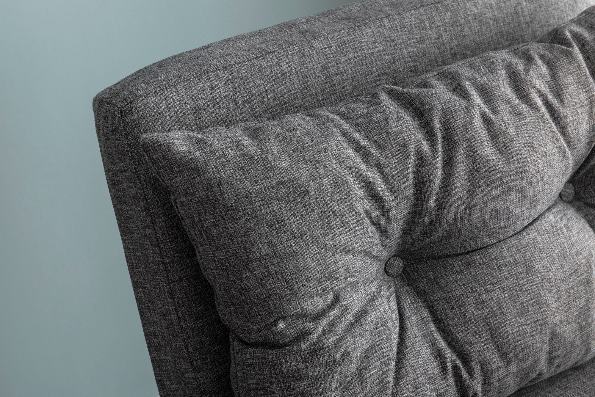 Sofá-cama cinza claro de 1 lugar, estrutura 100% metálica, tecido de linho | Encosto ajustável em 14 níveis, fácil conversão, peso máximo de 100 kg | Elegante e funcional