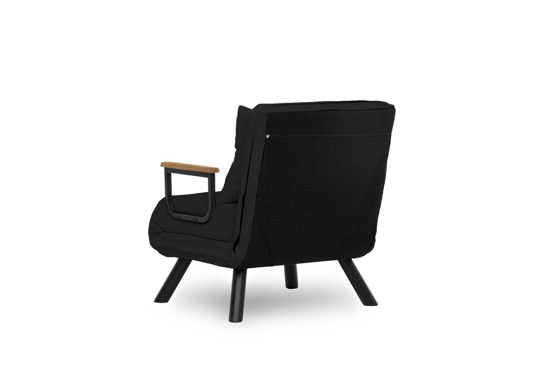 Sofá-cama versátil de 1 lugar, tecido de linho cinza escuro, estrutura 100% metálica | Encosto ajustável em 14 níveis, fácil conversão, peso máximo de 100 kg | Perfeito para espaços pequenos