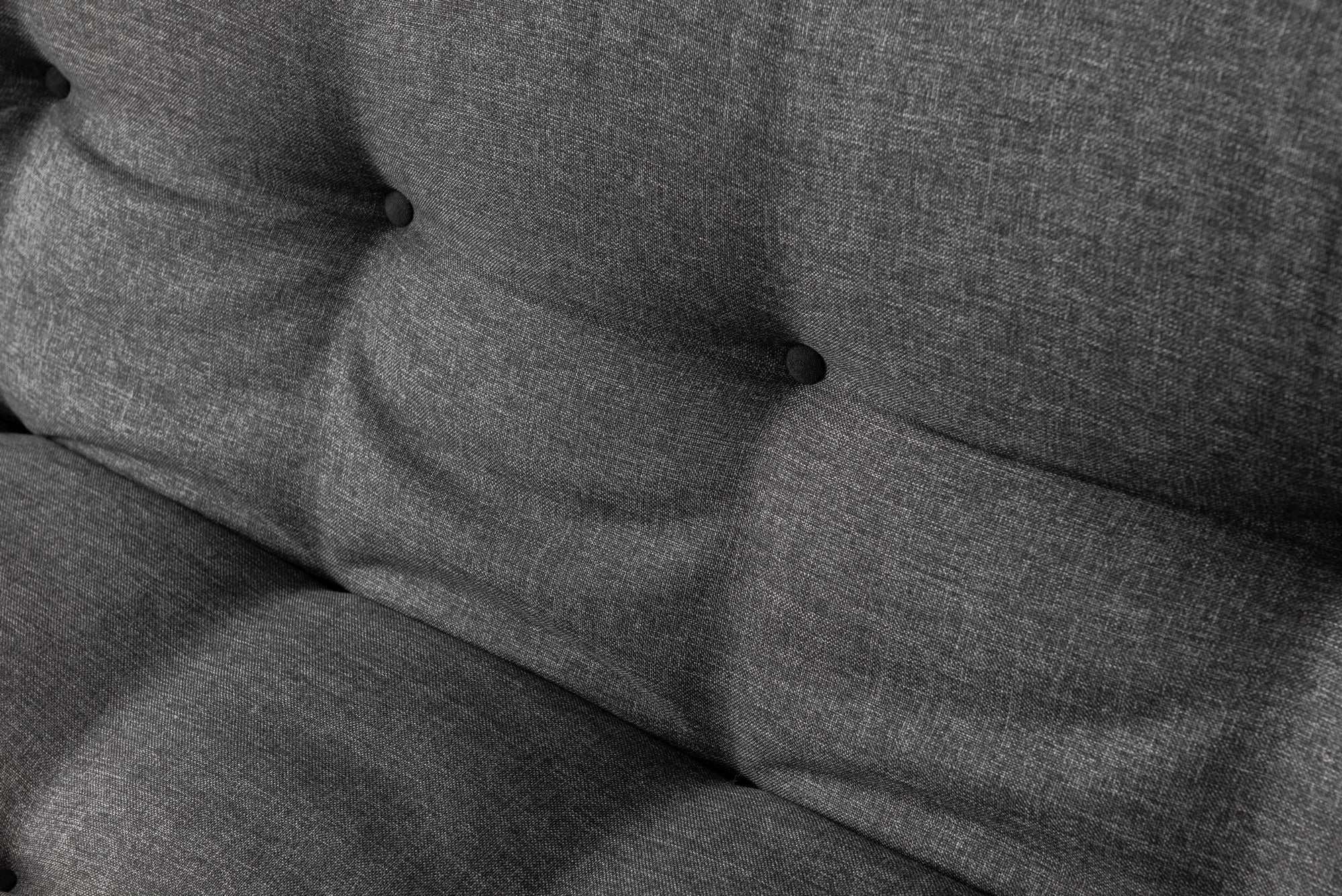 Sofá-cama elegante de 3 lugares, cinza escuro, estrutura 100% metálica, tecido de linho, encosto multiposições, capacidade de 200 kg, perfeito para sala de estar e quarto de hóspedes