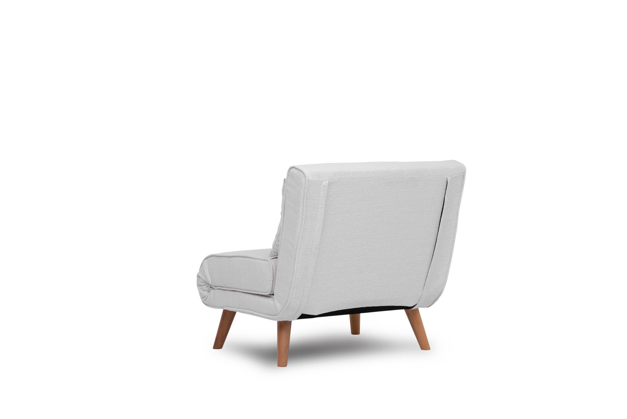 Sofá-cama versátil de 1 lugar, branco, 180 x 80 cm | Estrutura 100% metálica, tecido Teddy, espuma de alta densidade, encosto ajustável de 14 níveis | Perfeito para espaços pequenos