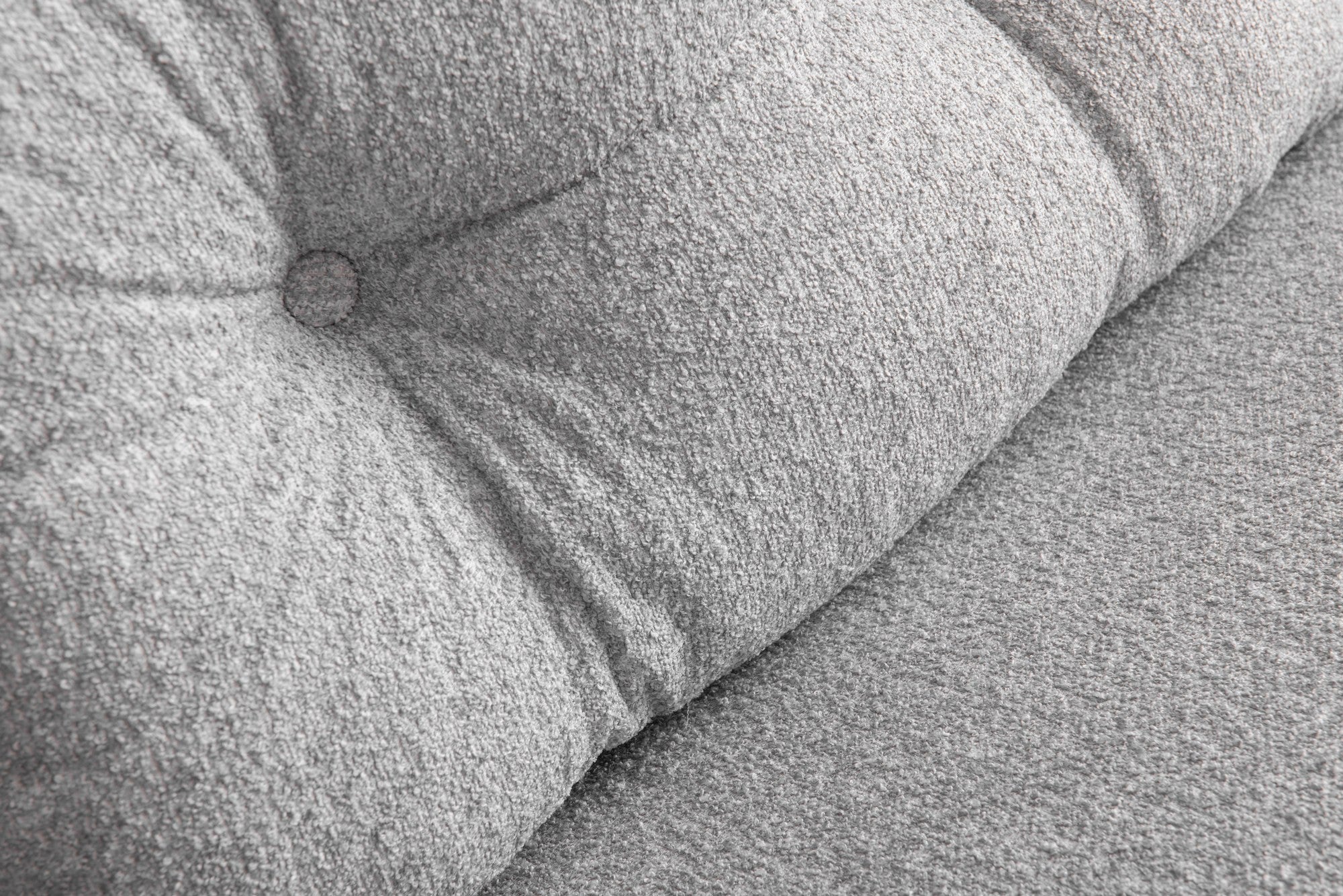 Sofá-cama elegante de 2 lugares, tecido Teddy cinza, estrutura 100% metálica | Encosto ajustável em 14 níveis, fácil conversão, peso máximo de 200 kg | Perfeito para espaços modernos