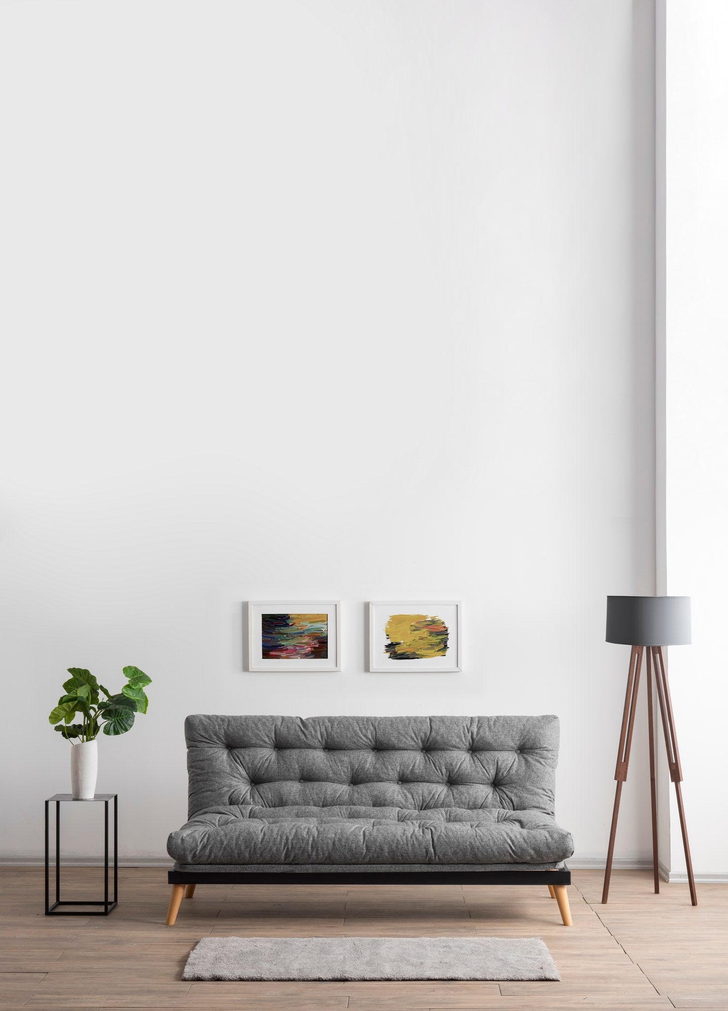 Sofá-cama de 3 lugares, linho cinza claro, 185 x 82 x 92 cm | Estrutura 100% metálica, encosto ajustável em 14 níveis, transforma-se em cama | Design elegante e funcional
