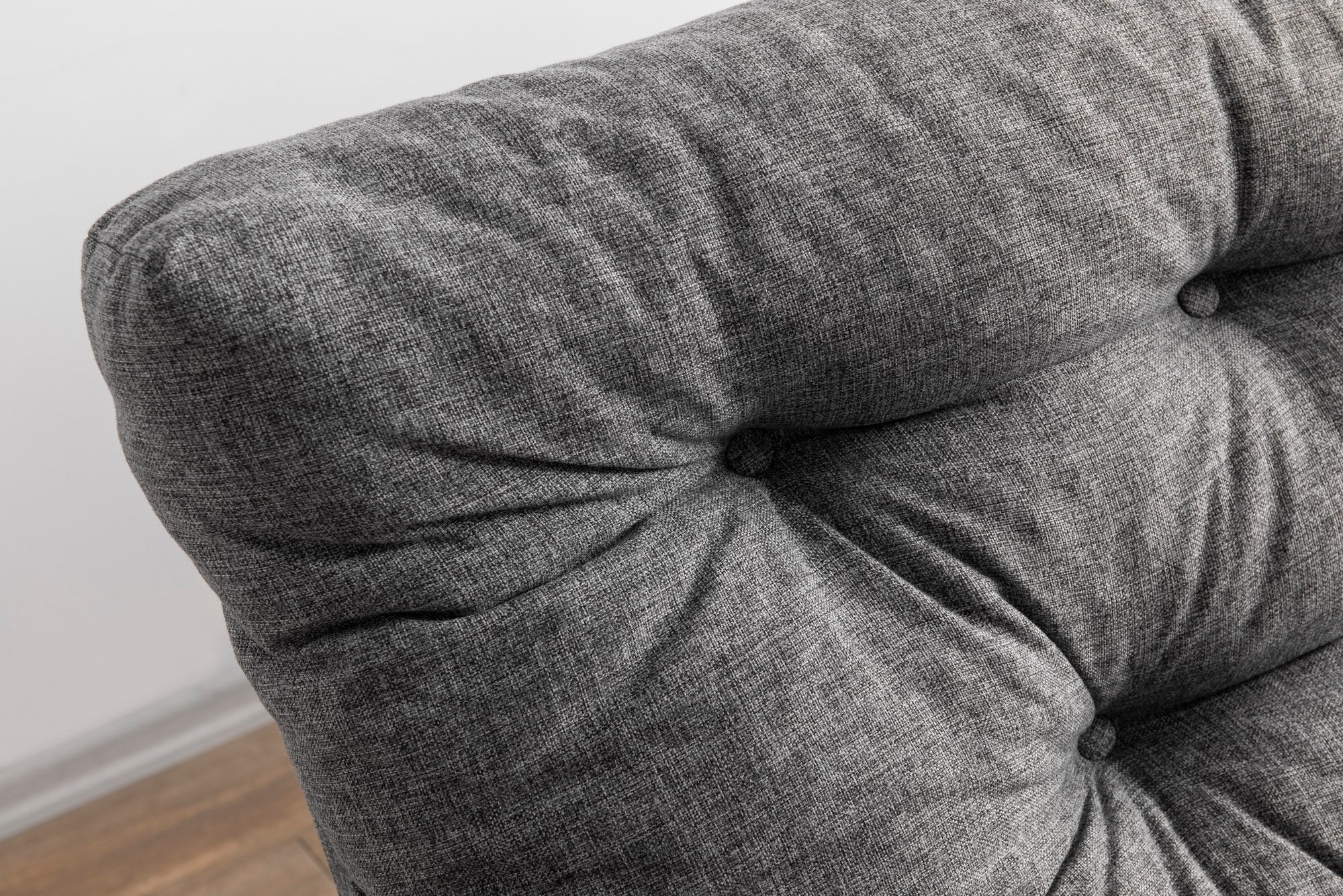 Sofá-cama de 3 lugares, linho cinza claro, 185 x 82 x 92 cm | Estrutura 100% metálica, encosto ajustável em 14 níveis, transforma-se em cama | Design elegante e funcional
