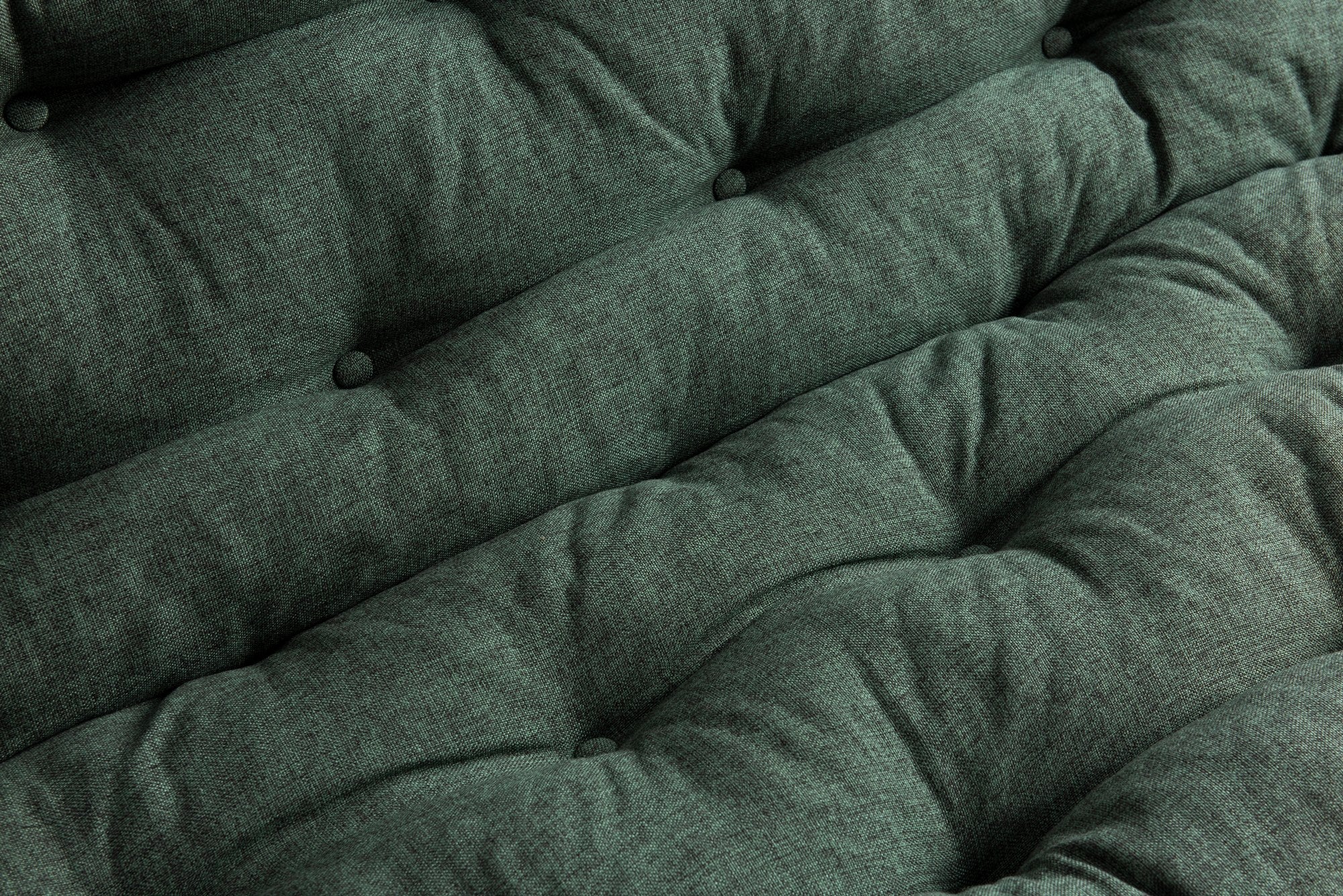 Sofá-cama elegante de 3 lugares, tecido de linho verde, 200 cm de largura | Estrutura 100% metálica, encosto ajustável em 14 níveis, transforma-se em cama | Perfeito para espaços de convivência modernos