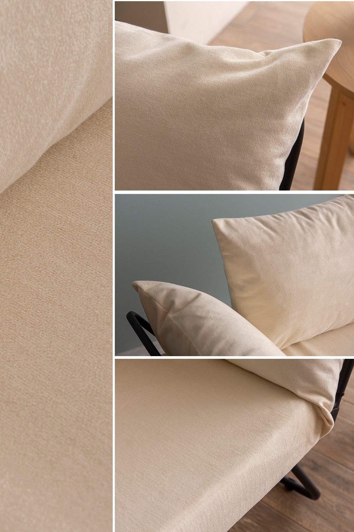 Sofá-cama de 2 lugares creme claro, estrutura 100% metálica, assento com 42 cm de profundidade e cama com 180 cm de tamanho | Espuma DNS 24, braços ajustáveis, design elegante e funcional