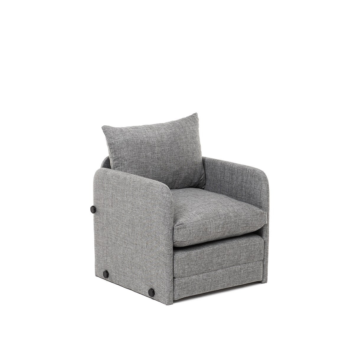Sofá-cama de 1 lugar-Saga-Cinza claro