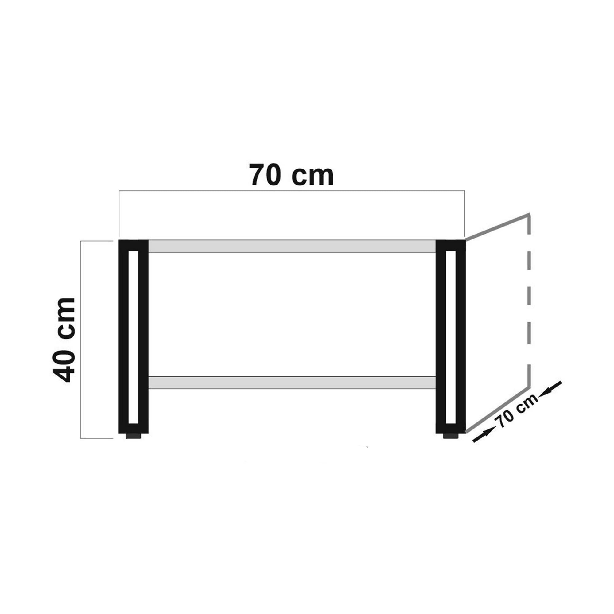 Mesa de Centro em Estilo Industrial, 2 Andares, Pinho Atlântico e Preto, 70 x 40 x 70 cm | 100% Revestimento em Melamina, Estrutura em Metal | Solução de Armazenamento Elegante e Funcional