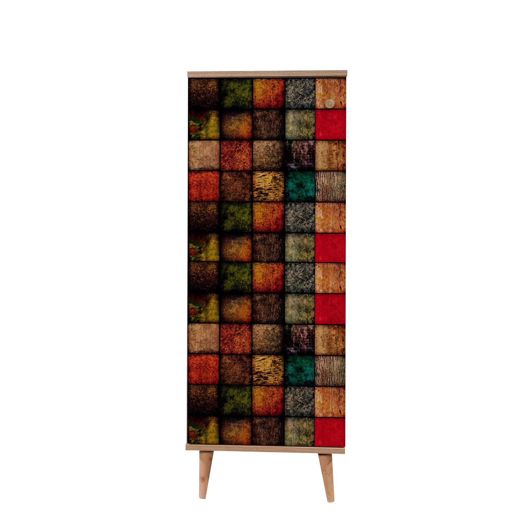 Sapateira moderna, carvalho Sonoma, 50 x 135 x 38 cm | 100% revestida em melamina, pernas em madeira de carpa, revestimento UV, montável na parede, solução de armazenamento elegante e funcional