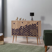 Aparador Moderno – 120 x 90 x 36 cm – Carvalho Sonoma – Melamina