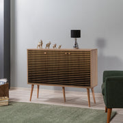 Aparador Moderno – 120 x 90 x 36 cm – Carvalho Sonoma – 100% Melamina