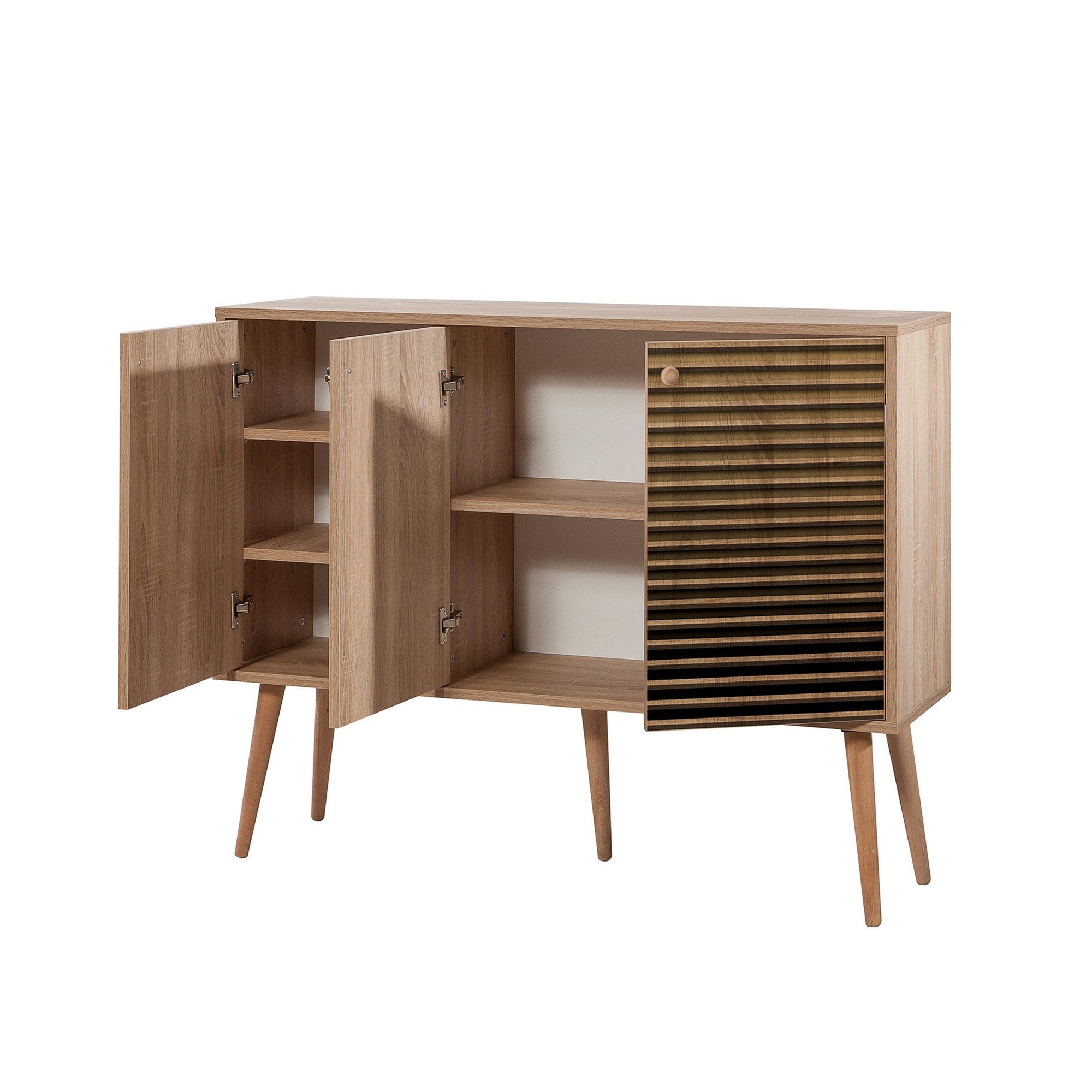 Aparador Moderno – 120 x 90 x 36 cm – Carvalho Sonoma – 100% Melamina