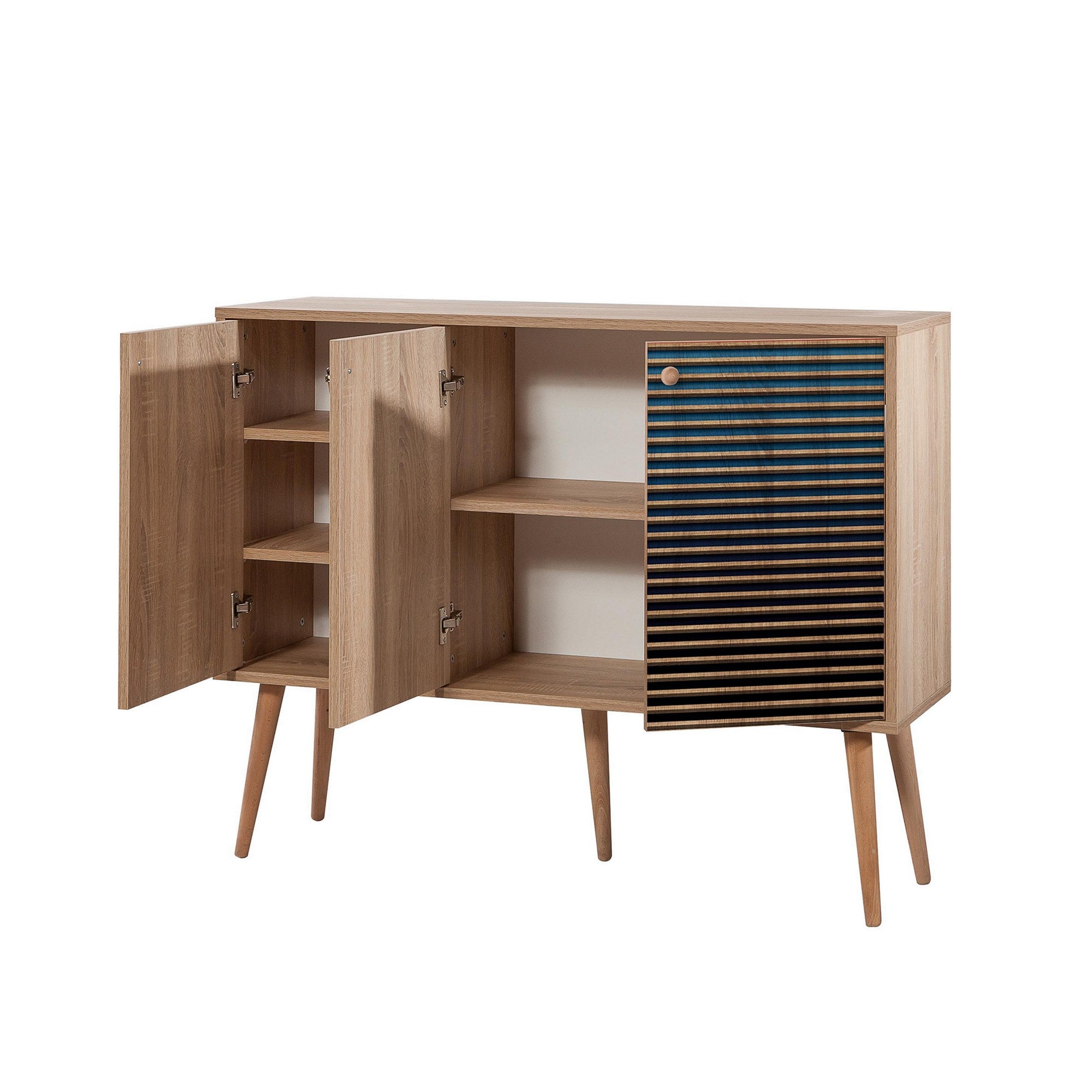 Aparador Moderno – 120 x 90 x 36 cm – Carvalho Sonoma – 100% Melamina
