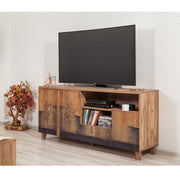 Suporte de TV moderno, pinho atlântico, 160 x 76 x 45 cm | 100% revestido em melamina, revestimento UV, corrediças telescópicas para gavetas | Elegante e funcional com opção de montagem na parede