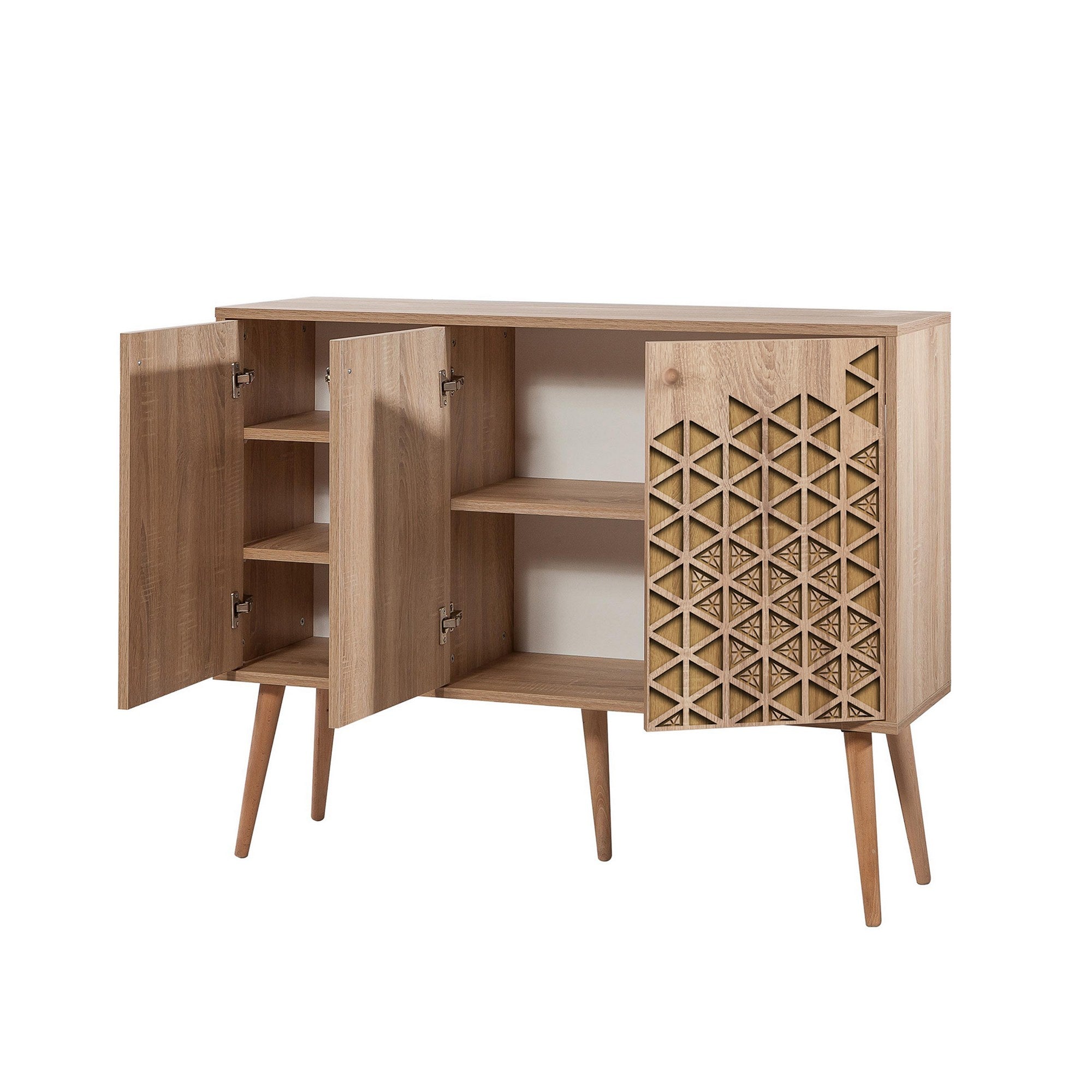 Aparador Moderno – 120 x 90 x 36 cm – Carvalho Sonoma – Melamina