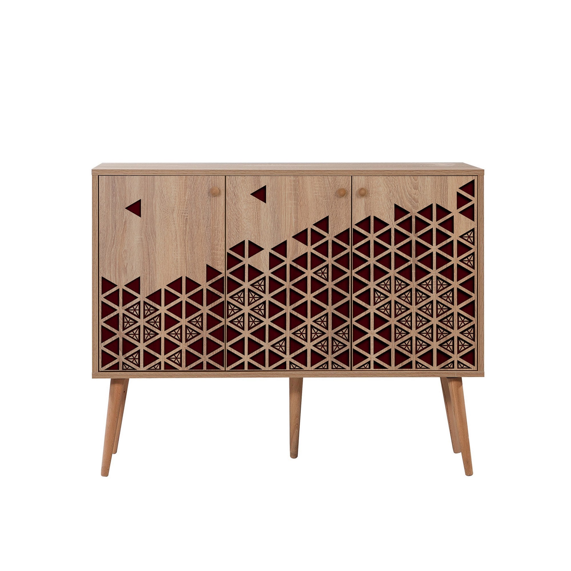 Aparador Moderno – 120 x 90 x 36 cm – Carvalho Sonoma – Melamina