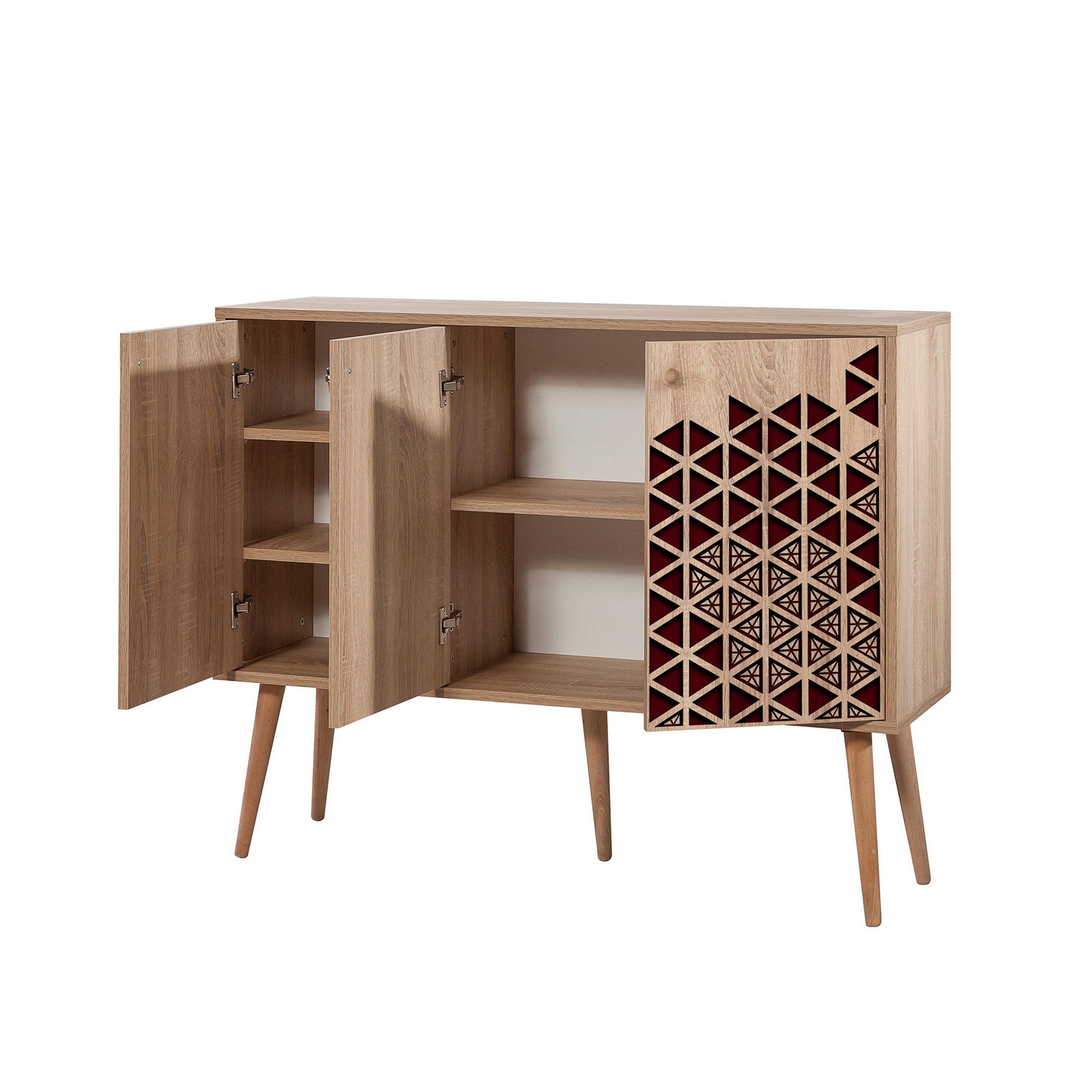 Aparador Moderno – 120 x 90 x 36 cm – Carvalho Sonoma – Melamina