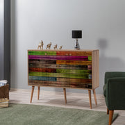 Aparador Moderno – 120 x 90 x 36 cm – Carvalho Sonoma – Melamina