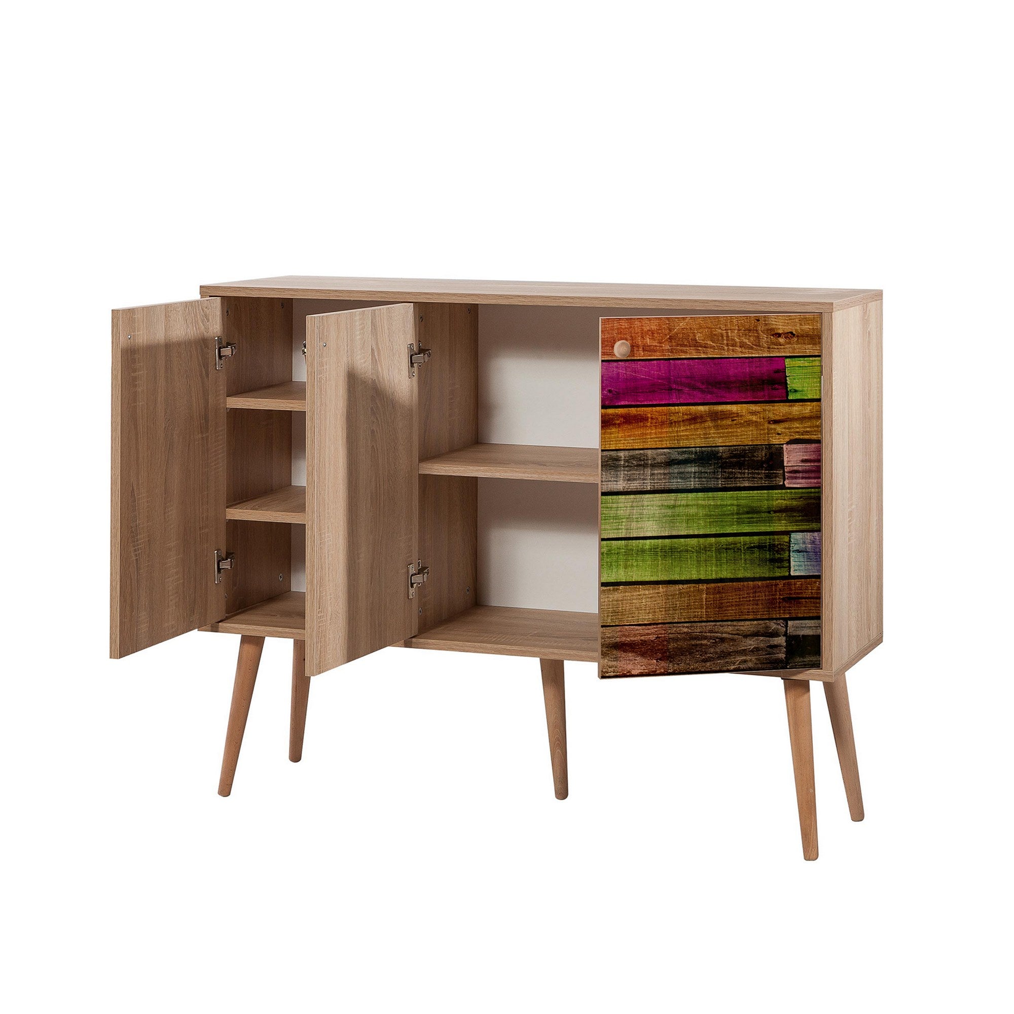 Aparador Moderno – 120 x 90 x 36 cm – Carvalho Sonoma – Melamina
