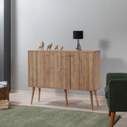 Aparador Moderno – 120 x 90 x 36 cm – Carvalho Sonoma – Melamina