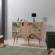 Aparador Moderno – 120 x 90 x 36 cm – Carvalho Sonoma – 100% Melamina