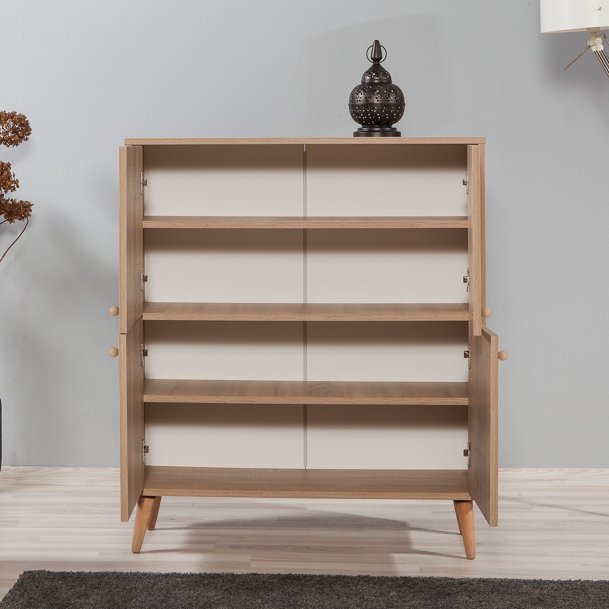 Armário multiuso – 95 x 111 x 36 cm – Carvalho Sonoma – Melamina