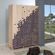 Guarda-roupa moderno – 135 x 192 x 52 cm – Carvalho Sonoma – 100% melamina