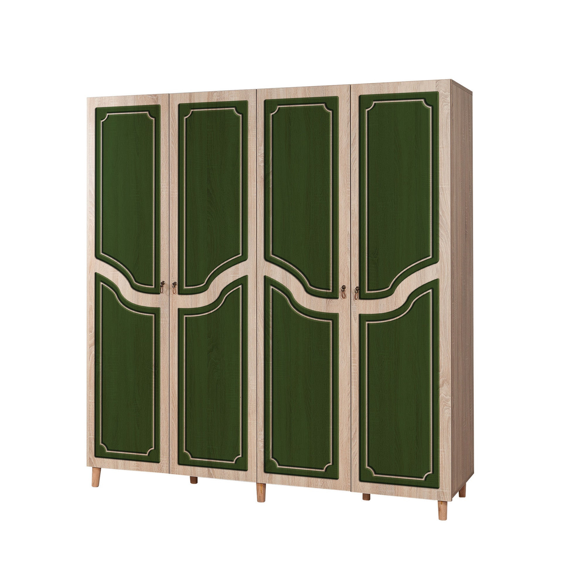 Guarda-roupa moderno – 180 x 192 x 52 cm – Carvalho Sonoma – MDF