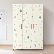 Guarda-roupa moderno – 120 x 189 x 48 cm – Pinho Atlântico e Branco – Melamina