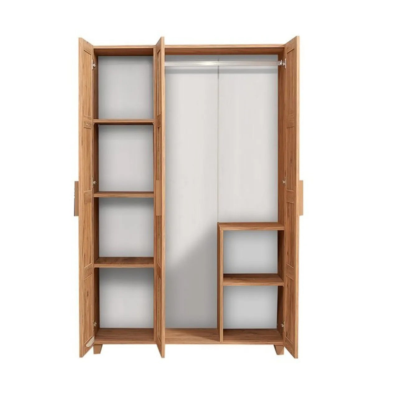Guarda-roupa moderno – 120 x 189 x 48 cm – Pinho Atlântico e Branco – Melamina