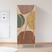 Guarda-roupa moderno – 80 cm x 190 cm x 45 cm – com pernas de madeira – melamina
