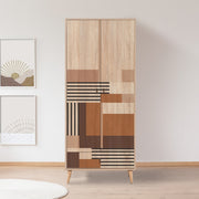 Guarda-roupa moderno – 80 cm x 190 cm x 45 cm – madeira – painel de partículas revestido de melamina