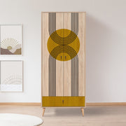Guarda-roupa moderno com pernas de madeira – 80 cm x 190 cm x 45 cm – material de partículas revestido de melamina