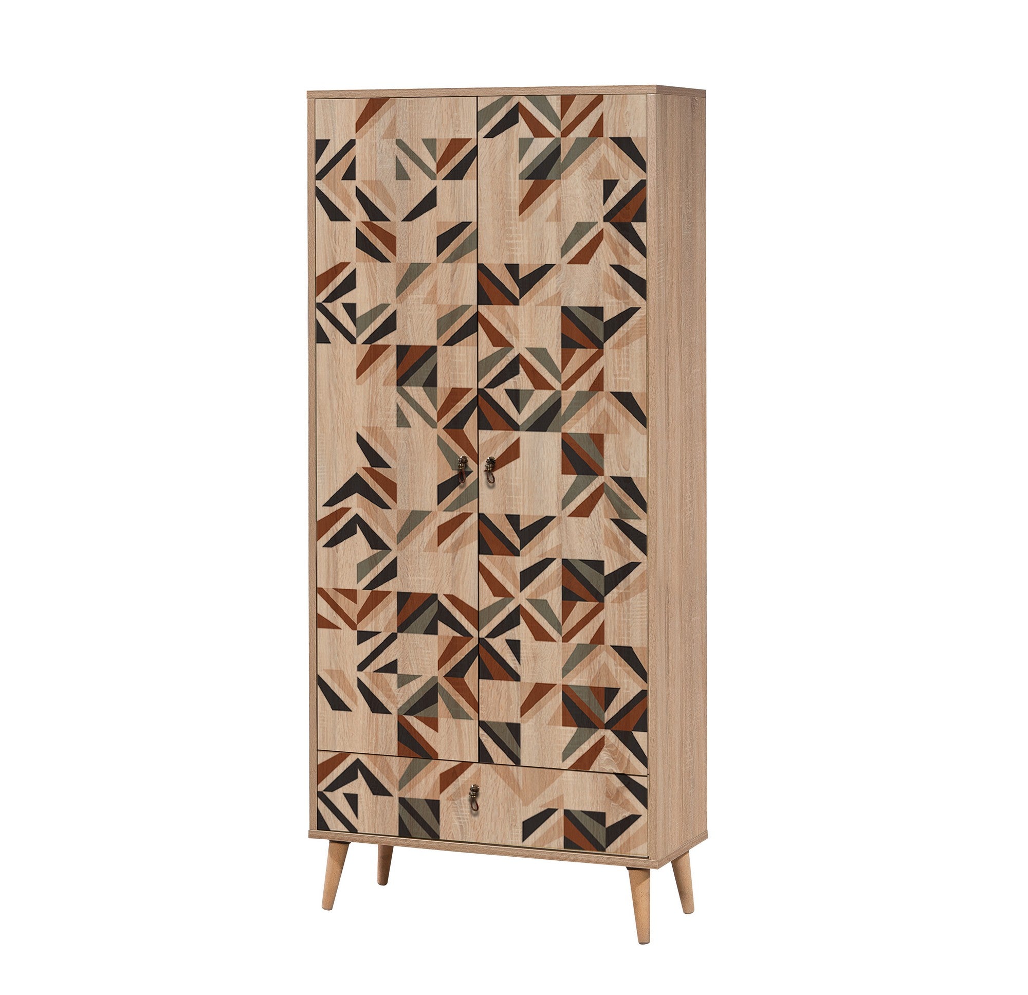 Guarda-roupa moderno – 80 cm x 190 cm x 45 cm – revestido em melamina – painel de partículas