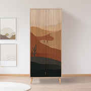 Guarda-roupa moderno com pernas de madeira – 80 cm x 190 cm x 45 cm – 100% melamina