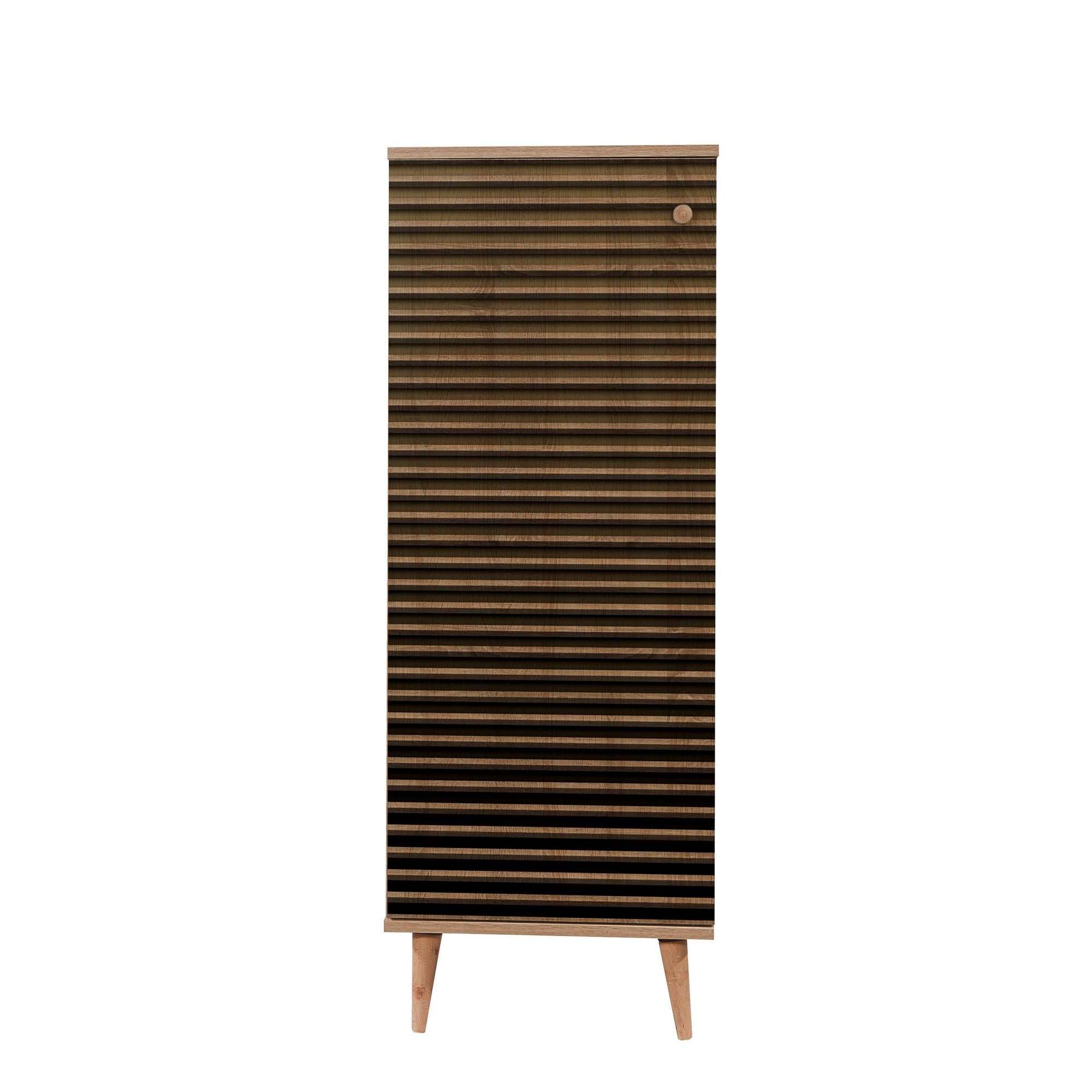 Sapateira moderna, carvalho Sonoma, 50 x 135 x 38 cm | 100% revestida em melamina, pernas em madeira de carpa, revestimento UV, montável na parede, design elegante e funcional