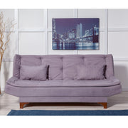 Sofá-cama elegante de 3 lugares, cinza, 190 x 90 x 85 cm | Estrutura em madeira de pinho, tecido 100% Soho, espuma 28 DNS | Perfeito para salas de estar modernas e quartos de hóspedes